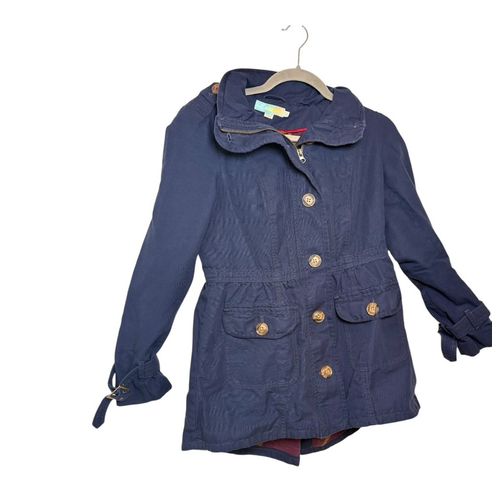 Boden Navy Blue Utility Jacket British Heritage Classic Preppy Size 4